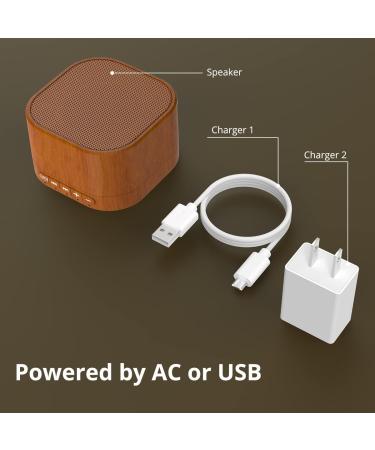 Magicteam White Noise Machine | 20 Non-Looping Natural Sounds | Memory Function | 32 Volume Levels | AC/USB Powered | Sleep Timer | Therapy for Baby, Kids, Adults - Wood - Buy Online on GoSupps.com