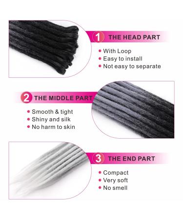 ELIGHTY 24 Inch Synthetic Dreadlock Extensions - Soft Faux Locs Crochet Braiding Hair for Women/Men (Pack of 20) - Buy Online on GoSupps.com