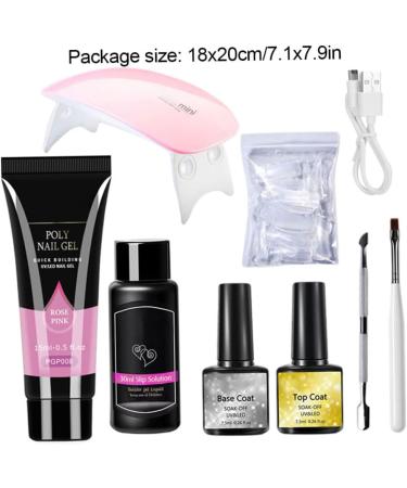 LOUMMRCY Polygel Nail Kit - Complete 8-Piece Starter Set for Nail Extensions & Art | DIY French Manicure at Home - Buy Online on GoSupps.com