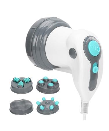 Handheld cellulite massager electrical full body and fat removal device with 4 massage heads portable vibrating body slimming device for fat reduction for belly legs shoulder (EU)