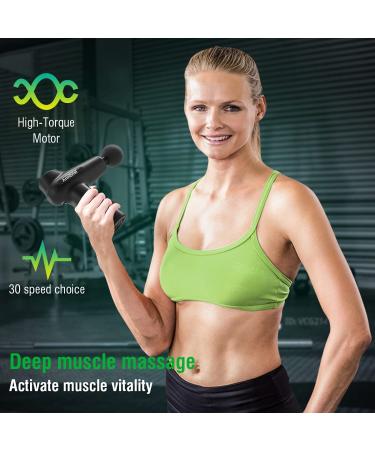Deep Tissue Massager Gun - Handheld Cordless Percussion Electric Muscle Massager with Brushless Motor for Muscle Pain Relief and Relaxation | AG018 - Buy Online on GoSupps.com