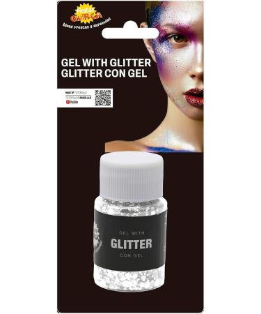 FIESTAS GUIRCA GEL WITH GLITTER FOR BODY AND FACE 20GR WHITE - Buy Online on GoSupps.com