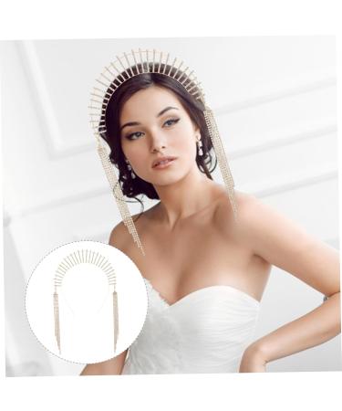 FOYTOKI Rhinestone Tassel Headband Long Tassel Headband Headwear Accessories Women Head Chain Rhinestone Hair Hoop Premium Tassel Head Chain Durable Rhinestone Headpiece - Buy Online on GoSupps.com