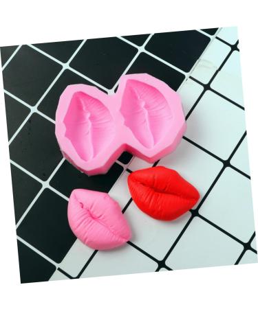 HOMSFOU 2pcs Baking Silicone Model Mini Cake Love Cake Valentine s Day Cake Holiday Cake Baking Lip Fondant Lip Shaped Molds Cupcake Silicone Lip Cookie Biscuit Chocolate Silica Gel 3D - Buy Online on GoSupps.com