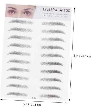 Housoutil 2pcs 3d Eyebrow Stickers Natural Eyebrow Shaper Artificial Eyebrow Water Proof Transfer Stickers 6d - Buy Online on GoSupps.com