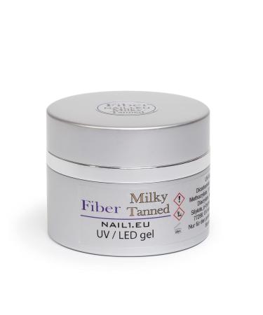 NAIL1.EU Fiber Milky Tanned UV/LED Camouflage Gel - HEMA-Free Fiberglass Gel (15ml) for Perfect Nails - International Shipping Available - Buy Online on GoSupps.com