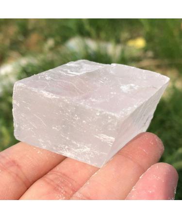 Acxico 2 pcs 50g+ Natural Iceland Spar Crystal Calcite Mineral Ornaments - Degaussing for Positive Energy - Buy Online on GoSupps.com