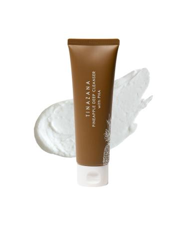 TINAZANA Pineapple Deep Cleanser with PHA, Gentle Face Wash, 97% Plant-Based Surfactant, Dust & Impurities Removal, 4.23oz