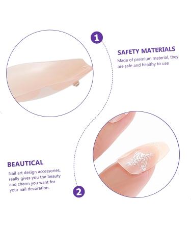 Healeved 1 Set Nail Patch Nail Decals Girls Fake Nails Nail Decor French Decor Nails for Women Fake Nail Tip Manicure Supply Plastic Fake Nails Nail Art Stickers Supplies Detachable X4 Pink 2X1.1cm Pink - Buy Online on GoSupps.com