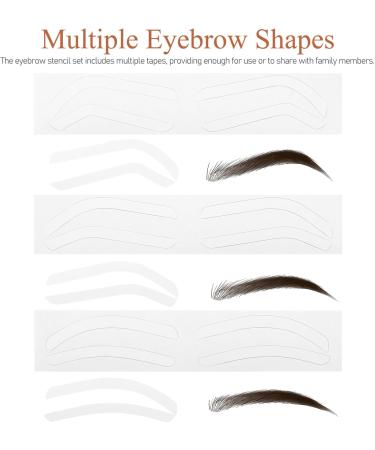 Healeved 12 Sheets Eyebrow Stencil Kit Brow Stickers Eyebrow Stencils Disposable Eyebrow Tape Adhesive Eyebrow Template - Buy Online on GoSupps.com