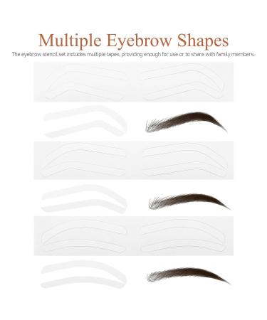 Healeved 12 Sheets Eyebrow Stencil Kit - Adhesive Brow Shaping Stickers & Disposable Templates for Perfect Eyebrows - International Shipping Available - Buy Online on GoSupps.com