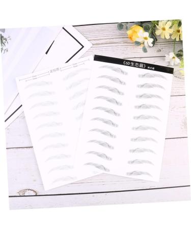 Housoutil Eyebrow Stickers 6 Sheets Pairs Water Transfer Eyebrow Sticker Eyebrow Transfer Simulation Eyebrow Hair 6d Patch - Buy Online on GoSupps.com