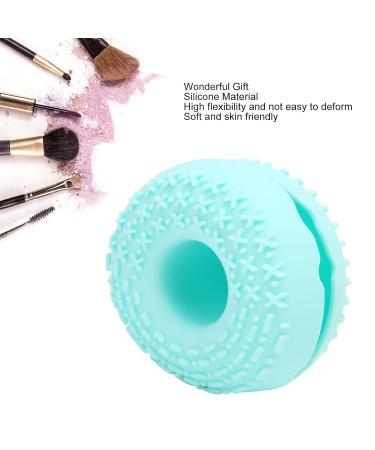 Silicone Makeup Brush Cleaner Scrubber - Portable Cosmetic Brush Cleaning Bowl for Women & Makeup Artists - Blue - Buy Online on GoSupps.com