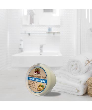 Okay 100% Natural Shea & Papaya Body Butter- Deep Moisturizing-Made In USA 1oz Papaya 1 Fl Oz (Pack of 1) - Buy Online on GoSupps.com
