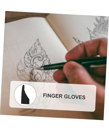 ULTECHNOVO 4 Pcs Sweat Thumb Guard - Finger Glove for Nail Biting Prevention | Black Touch Cloth for Digital Tablets | 17x7.5x0.5CM - International Shipping Available - Buy Online on GoSupps.com