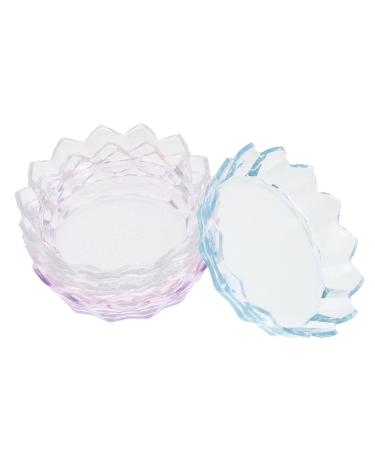 Balacoo 10 Pcs Penholder Nail Practice Plates Manicure Crystal Cups Eyeliner Rack Nail Pigment Tray Manicure Color Mixing Pallet Nail Color Mixing Tray Polish Tray Nail Polish Acrylic Tool 8.7x8.7cm