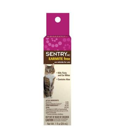 Sentry Hc Earmitefree Ear Miticide For Cats, 1 Oz