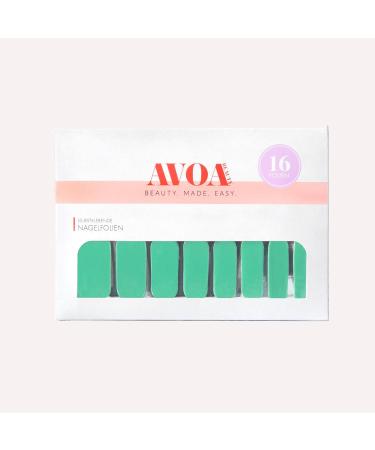 AVOA Beauty Nail Foil - Minted Green Self-Adhesive Nail Wraps | Long-Lasting 16-Pack - Buy Online on GoSupps.com