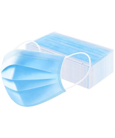 Shatchi Disposable Facial Mask with Ear Loop 3-Ply Blue (Pack of 100) - Buy Online on GoSupps.com
