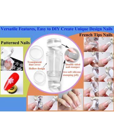 Buy Stamping Gel Nail Stamper Kit - 7 Colors Polish Silicone Stamper 4 Design Plates & Top Coat for Stunning Nail Art - International Shipping Available - Buy Online on GoSupps.com