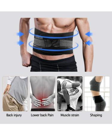 Dinoka Back Support Belt for Men & Women - Adjustable Lumbar Pain Relief & Waist Trimmer - Double Lock Design for Maximum Comfort - Buy Online on GoSupps.com