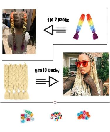 Jumbo Braid Hair Colorful braided hair African Braid Extension 24inch Extensions Synthetic Colorful Hair Extensions for Braiding Afro Braids Crochet Twists Hair (Color : I) - Buy Online on GoSupps.com