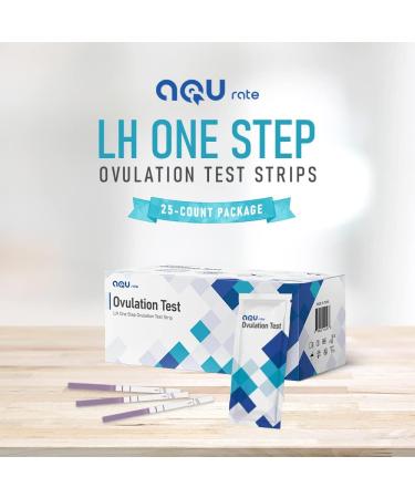 AQU Rate LH Ovulation Test Strips 25 Count - 99% Accuracy Rapid Result Predictor Kit for Women - Monitor Ovulation Period - Buy Online on GoSupps.com