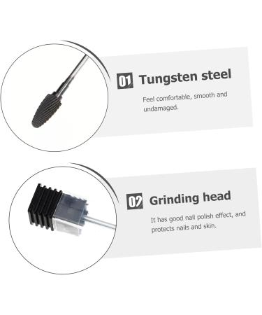 Healeved Nail Polisher Manicure File Bit Acrilic Nails Kit Nail File Bits Nail Drill Head Replacement Manicure Replacement Bits Nail Art Tool Nail Bits Tungsten Steel Pedicure Accessories - Buy Online on GoSupps.com