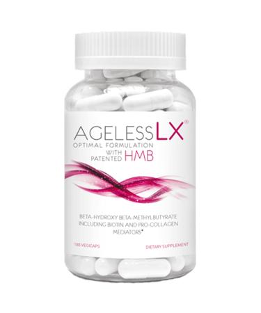 AgelessLX Supplement for Women with HMB, Collagen Enhancers Vitamin D3 and K2, Horsetail and Biotin - Builds Lean Sculpted Muscle, Glowing Skin and Thicker, Stronger Hair and Nails Capsules