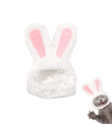 XIMISHOP Cute Costume Bunny Rabbit Hat with Ears for Cats & Small Dogs Party Costume Easter Pet Accessory Headwear