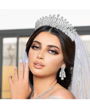5A Cubic Zirconia Wedding Tiara Crown - Bride & Queen Hair Accessory - Buy Online on GoSupps.com