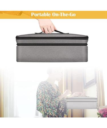 LAPOOH Double Layer Travel All-In-One Hair Dryer Organizer Curling Wand Organizer Bag - Buy Online on GoSupps.com