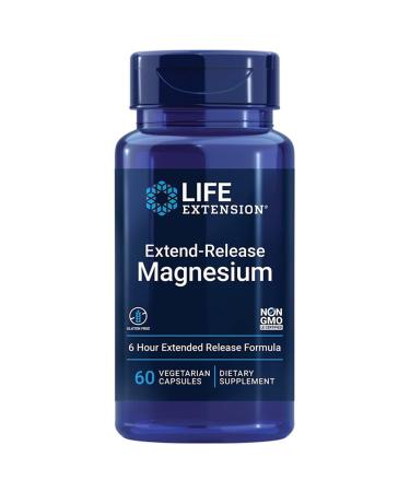 Life Extension Extend-Release Magnesium 250mg 60 Vegan Gluten Free Vegetarian Non-Soy Non-GMO