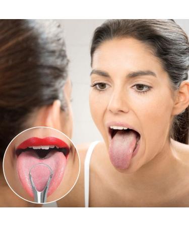 Stainless Steel Tongue Scraper - Effective Oral Care for Bad Breath | Tongue Cleaning Tool - Buy Online on GoSupps.com