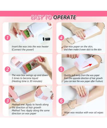 Roll-On Wax Warmer Kit for Hair Removal - Painless Waxing for Eyebrow, Face, Body - Includes Rose & Pink Cartridges - Home Waxing Kit - Buy Online on GoSupps.com