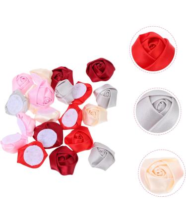 Housoutil 100 Pcs Headwear Material Wedding Hair Accessories Diy Hair 3d Rosebud Diy The Flowers Crafts Bride 3.5X3.5cmx5pcs Assorted Colorx5pcs - Buy Online on GoSupps.com
