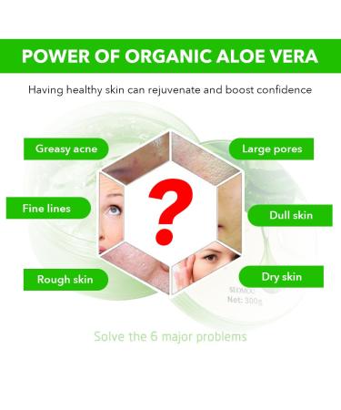 NAILKISS Aloe Vera Gel Organic Moisturizing Cream Soothing and Hydrating for Face Skin Hair & Sunburn Relief 100% Pure Aloe Gel for All Skin Types-300ml (10.1fl.oz) - Buy Online on GoSupps.com