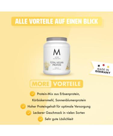 Buy MORE NUTRITION Total Vegan Protein - Vanilla | 2x600g Pack | International Shipping Available - Buy Online on GoSupps.com