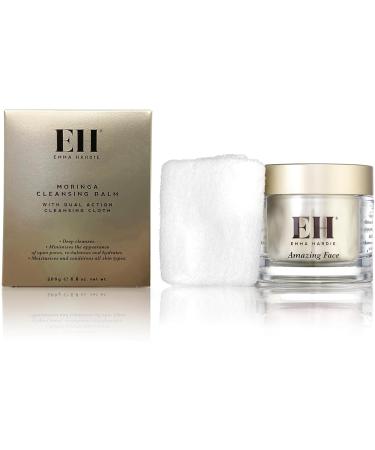 Emma Hardie 200ml Moringa Cleansing Balm with Cleansing Cloth Set No-Rinse Formula Removes Face & Eye Make Up Moisturizes & Hydrates the Skin Natural & Cruelty Free for All Skin Types - Buy Online on GoSupps.com