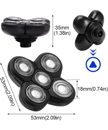 5 Head Shaving Blades - Universal Replacement for Electric Shavers | Fast Double Ring Hair Cutter (Not for Remington/Skull Razor) - Buy Online on GoSupps.com