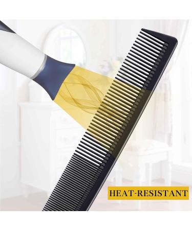 Premium Carbon Fiber Hair Comb Set - 4 Pieces for Styling & Teasing | Professional Fine & Wide Tooth Combs for Men & Women - Buy Online on GoSupps.com