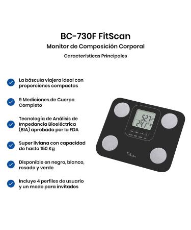 Tanita BC-730F FitScan Black Body Composition Monitor Scale | Accurate Weight and Health Insights - Buy Online on GoSupps.com