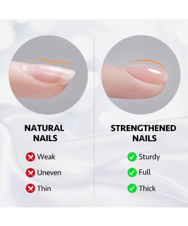 GAOY Clear Builder Gel for Nails 16ml Nail Strengthener in a Bottle Nail Extension Hard Gel Soak Off Long Lasting UV Gel Base Coat Top Coat Needed - Buy Online on GoSupps.com