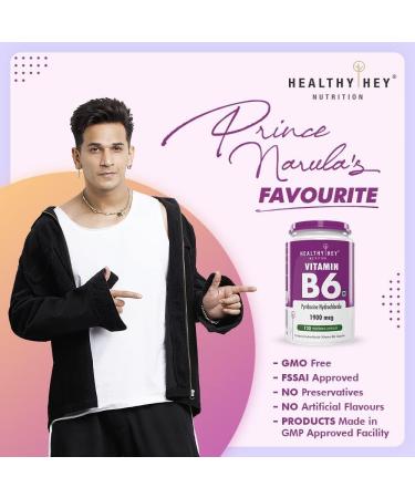 Vitamin B6 Pyridoxine -120 Veg. Capsules - Buy Online on GoSupps.com