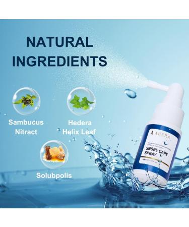 ABERA Snore Care Spray - Natural Herbal Anti-Snoring Solution for Better Sleep & Throat Relief (1.01 Fl Oz - Buy Online on GoSupps.com