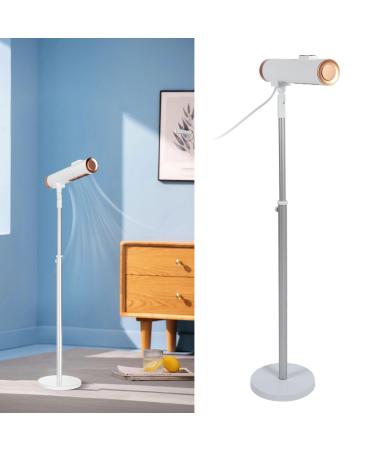 1600W Stand Up Hair Dryer Adjustable Height Negative Ions Frizz Control Quick Drying ABS Material White Gold for Home Use