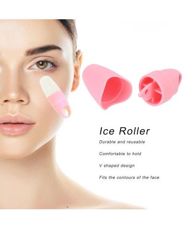 V Shaped Silicone Face Ice Mold - DIY Calming Eye Treatment & Puffiness Remover (Pink) | International Shipping Available - Buy Online on GoSupps.com