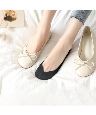 Swysgs 4 Pairs V-Shaped Open Ice Silk Boat Socks - Children's Slide-Resistant Invisible Socks (Black) - Shop Internationally - Buy Online on GoSupps.com