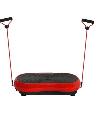 Super Deal Pro Vibration Plate Exercise Machine - Whole Body Workout Fitness Platform with Loop Bands, Bluetooth & Remote - 99 Levels Red - Buy Online on GoSupps.com