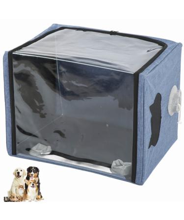Zwinner Pet Atomization Nest Wear Resistant Oxford Cloth Collapsible Cat Dog Oxygen Tent Professional Dog Nebulizer Machine Hands Free Portable ICU Pet Oxygen Therapy Cage 24.0x15.7x18.1in
